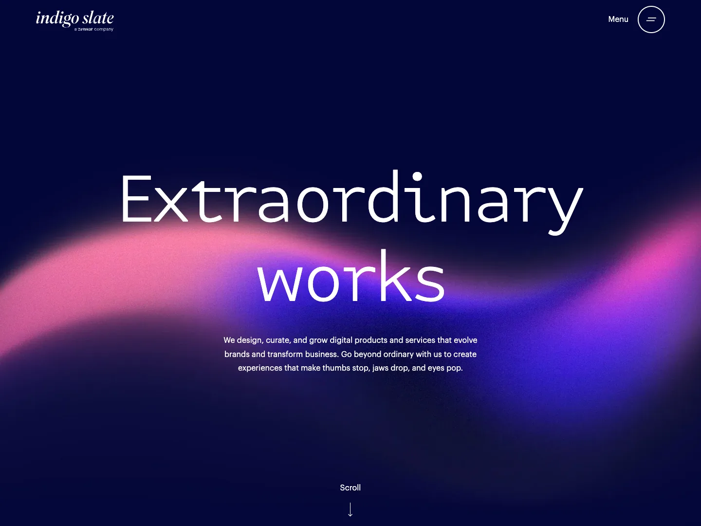 Indigo Slate website