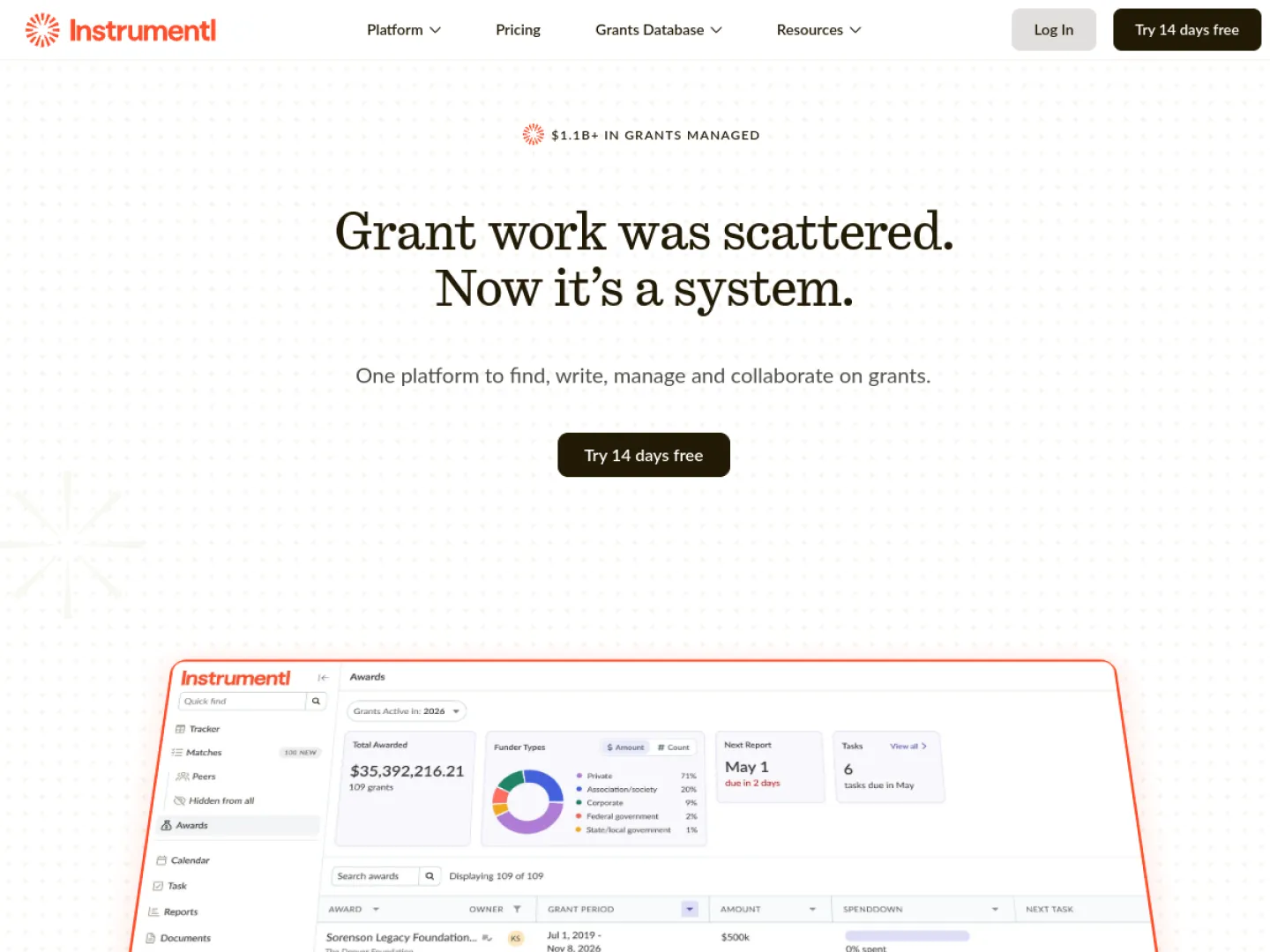 Instrumentl website