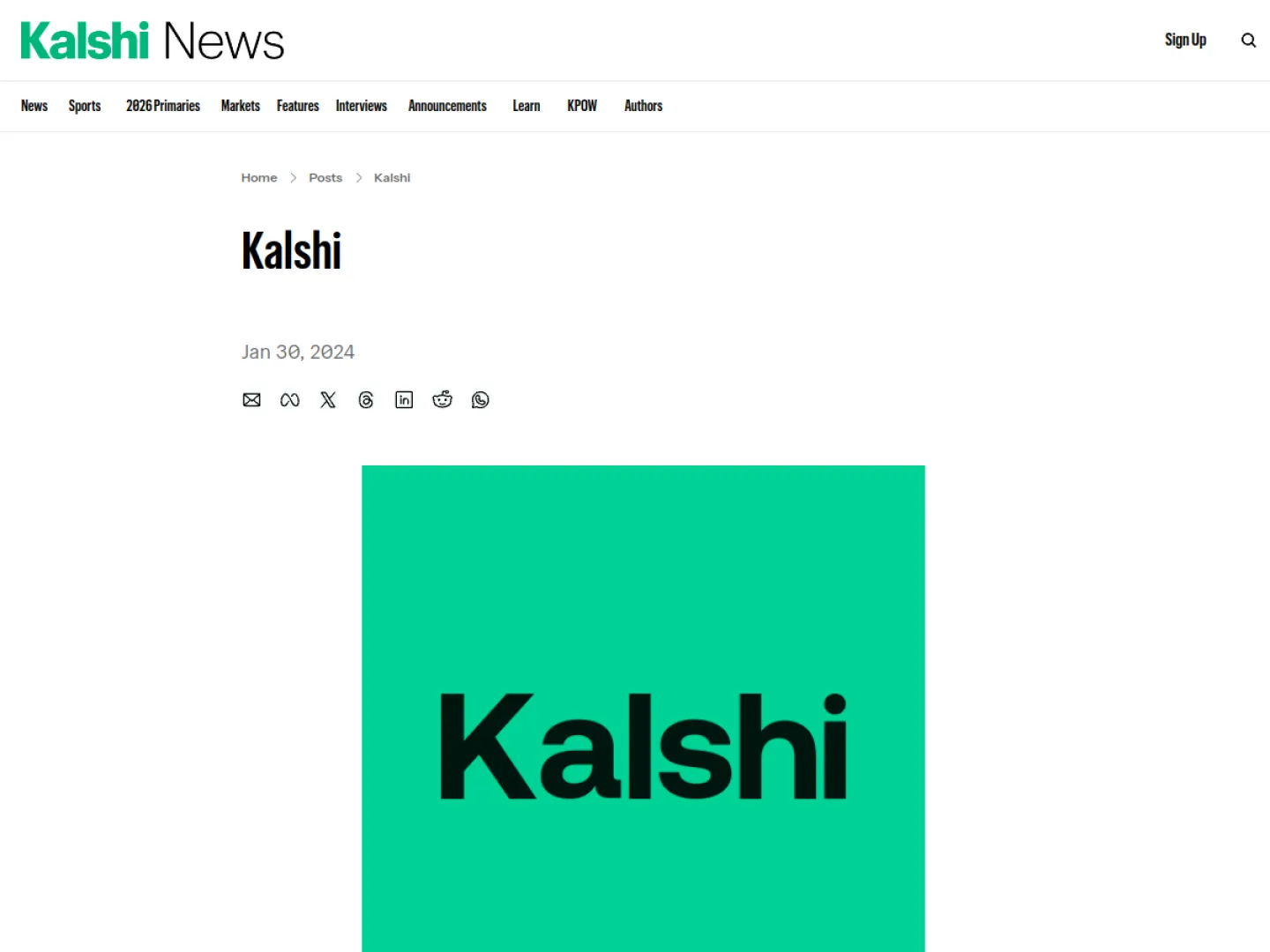 Kalshi website