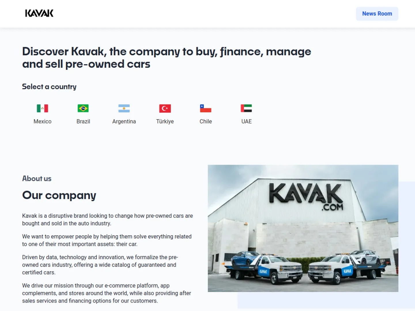 Kavak website
