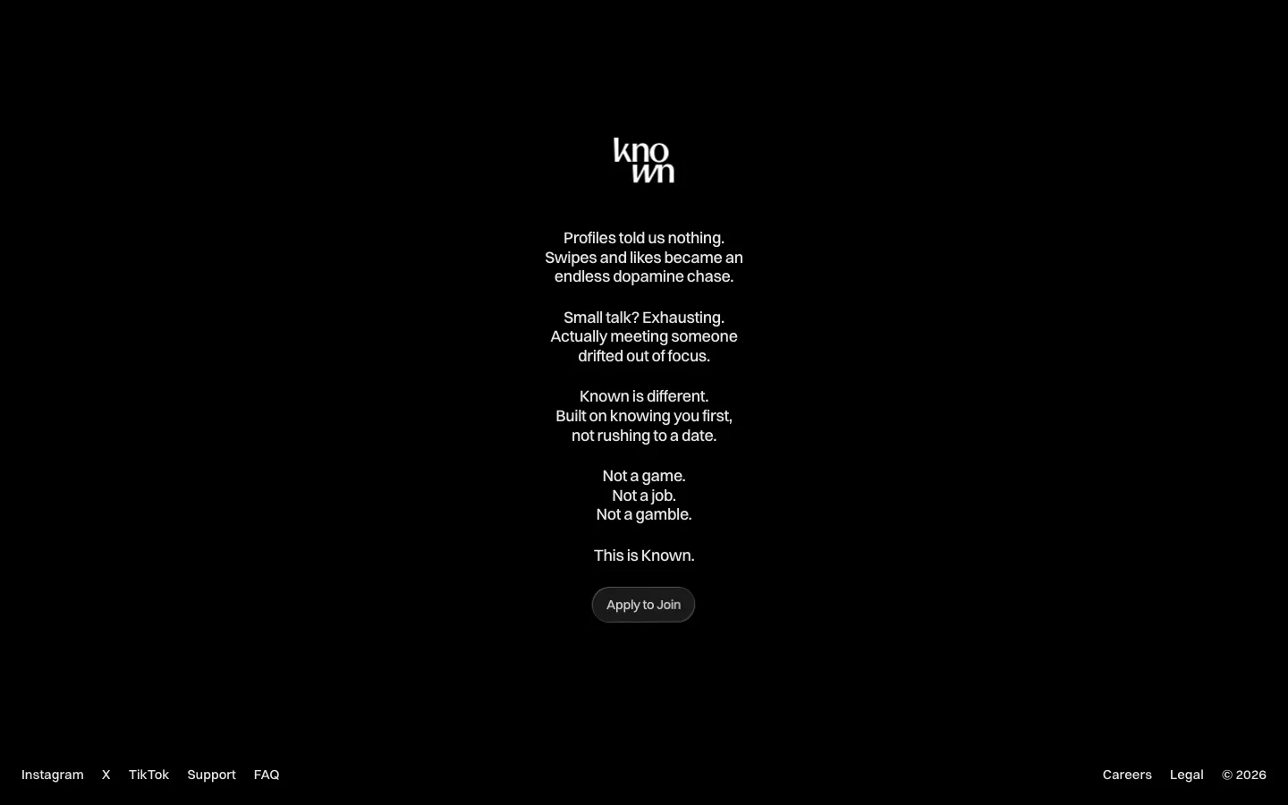 Known website