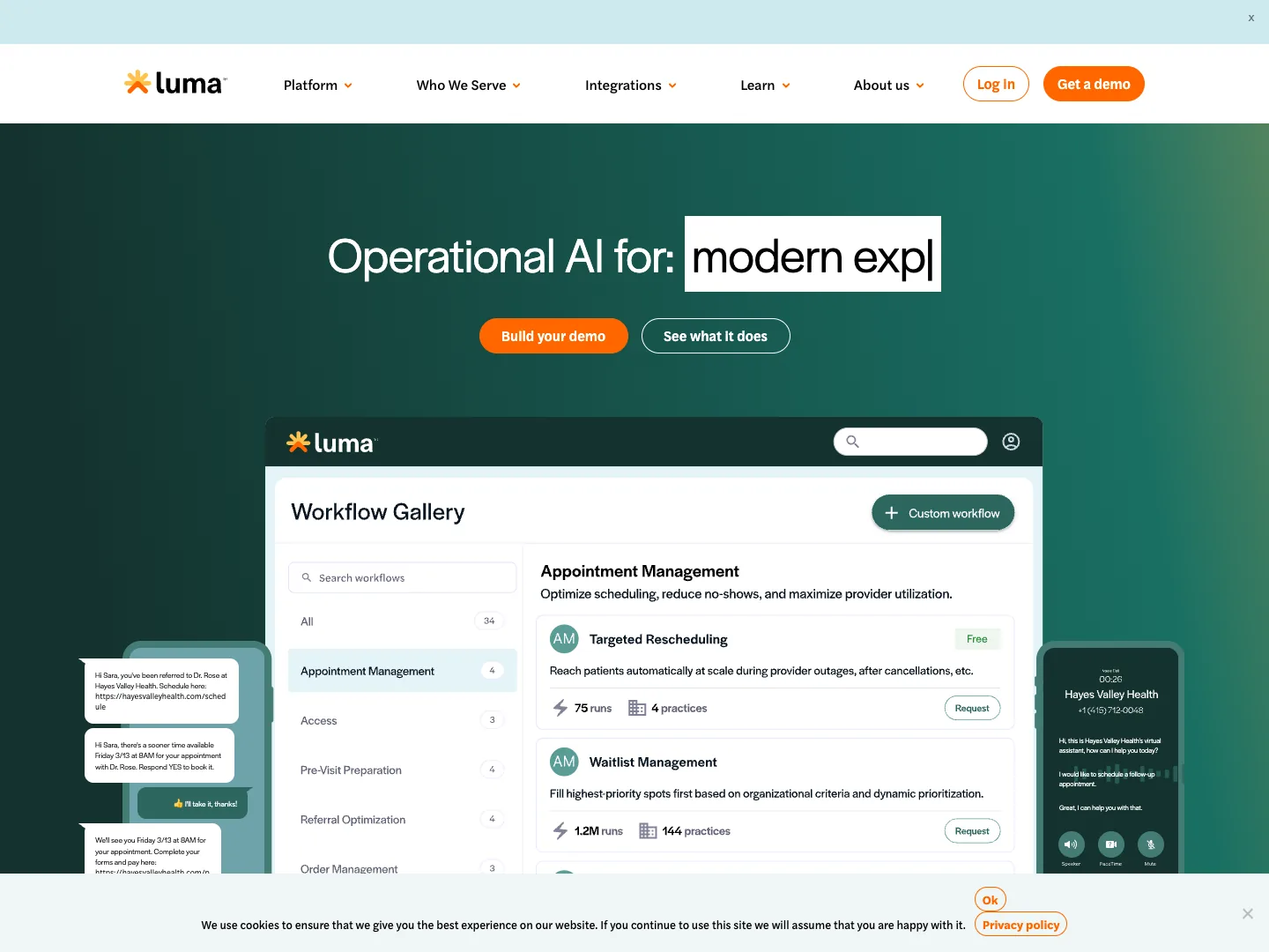 Luma Health website