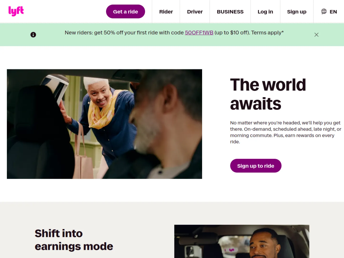 Lyft website