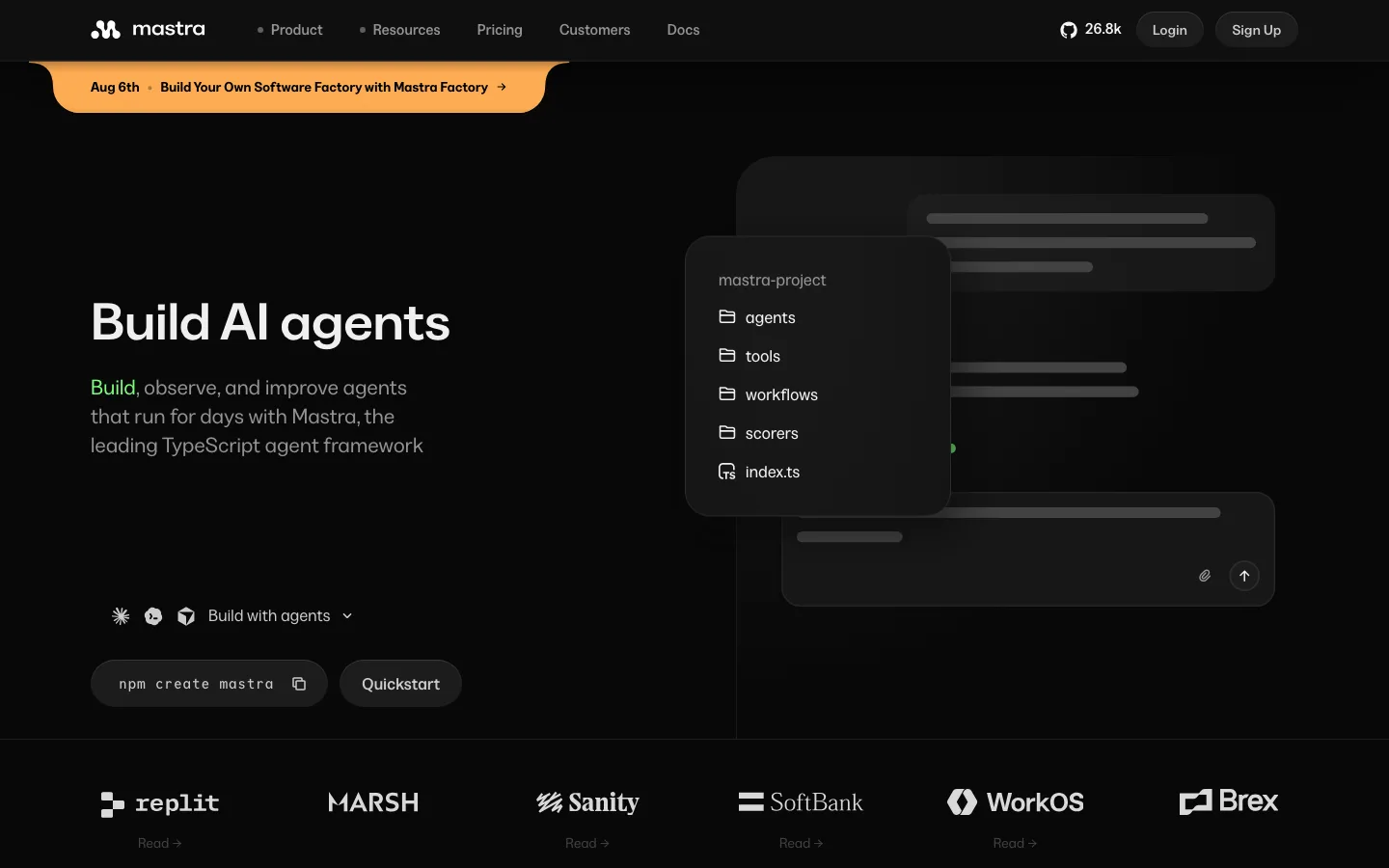 Mastra website
