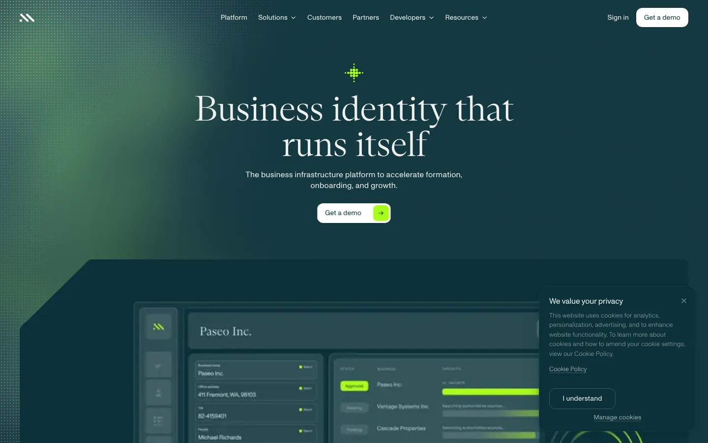 Middesk website