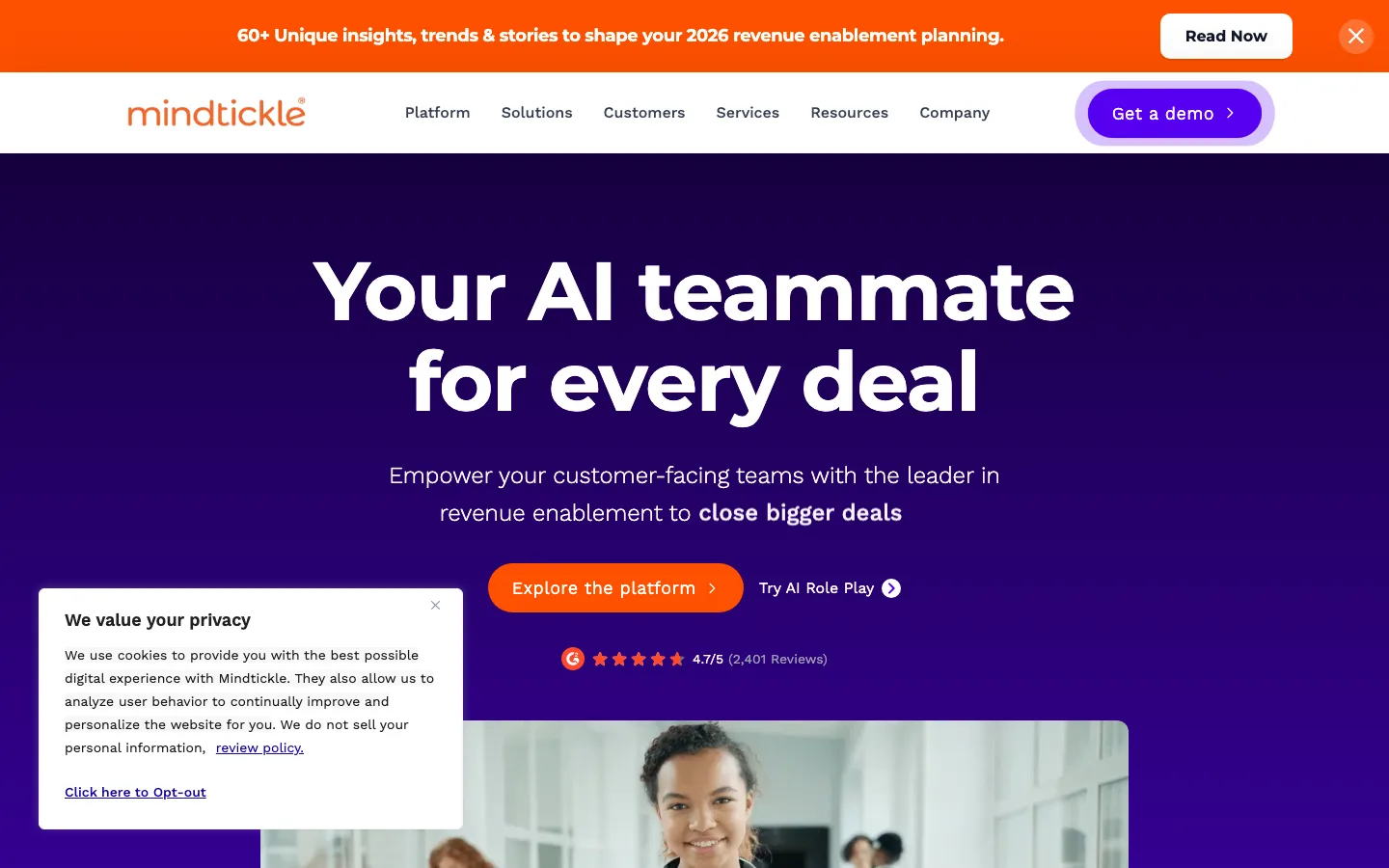 Mindtickle website