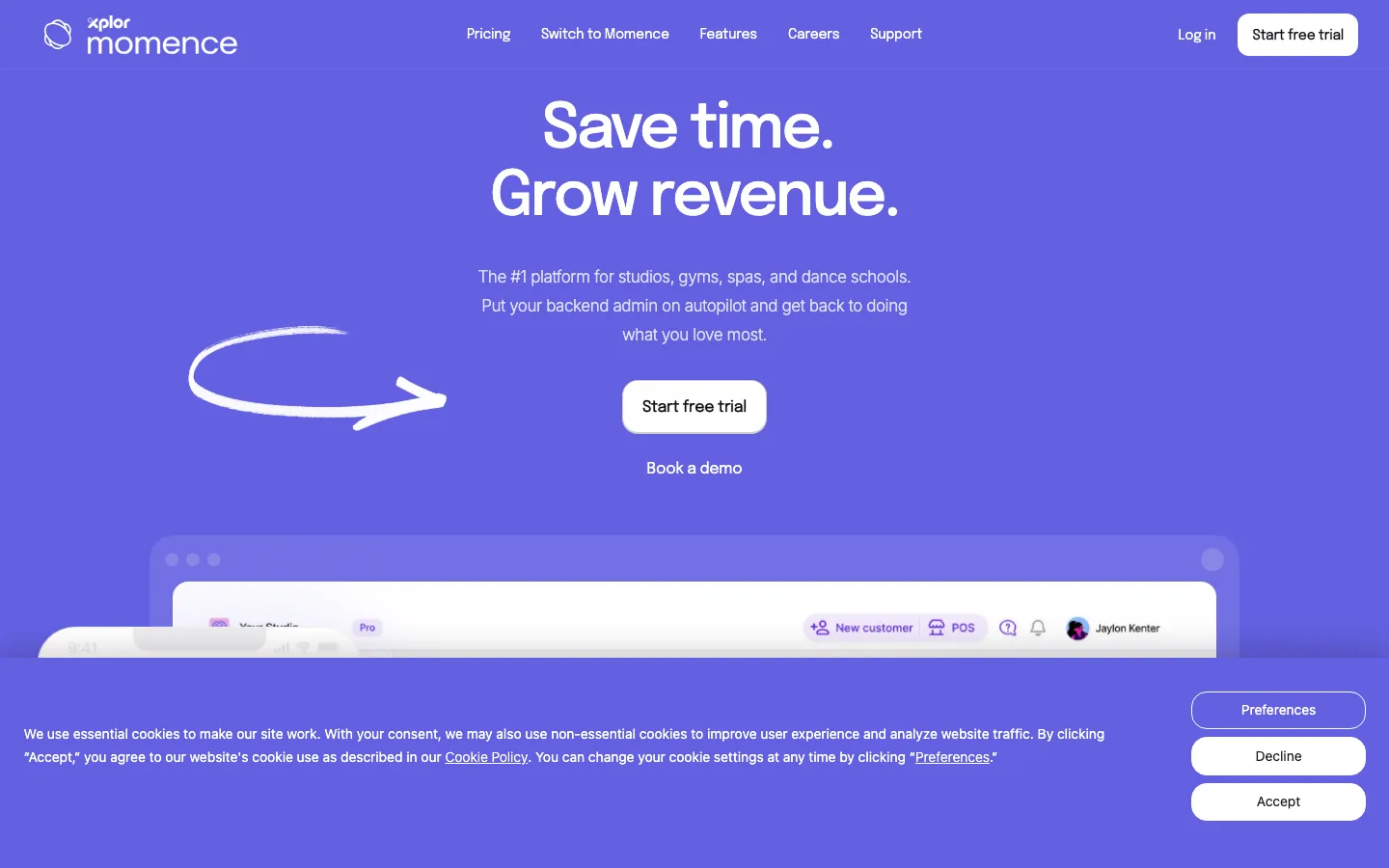 Momence website