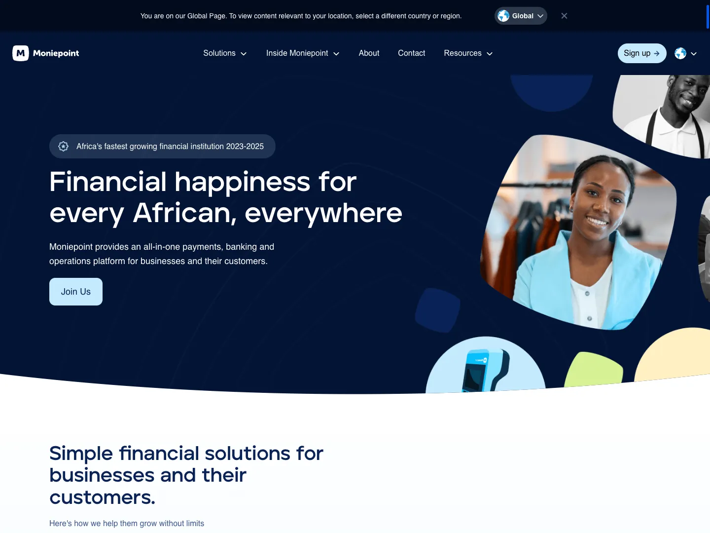 Moniepoint website