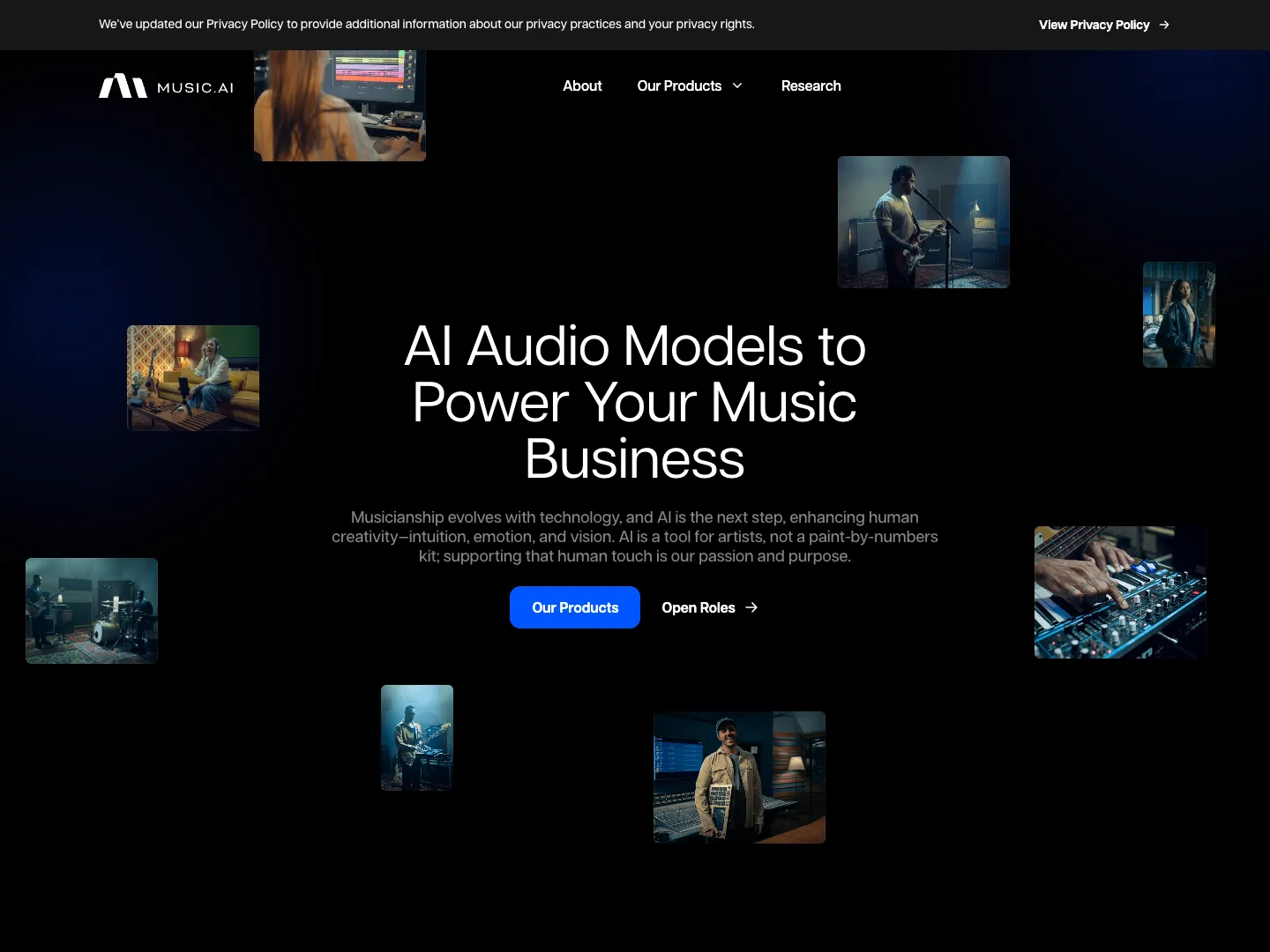 Music.AI website