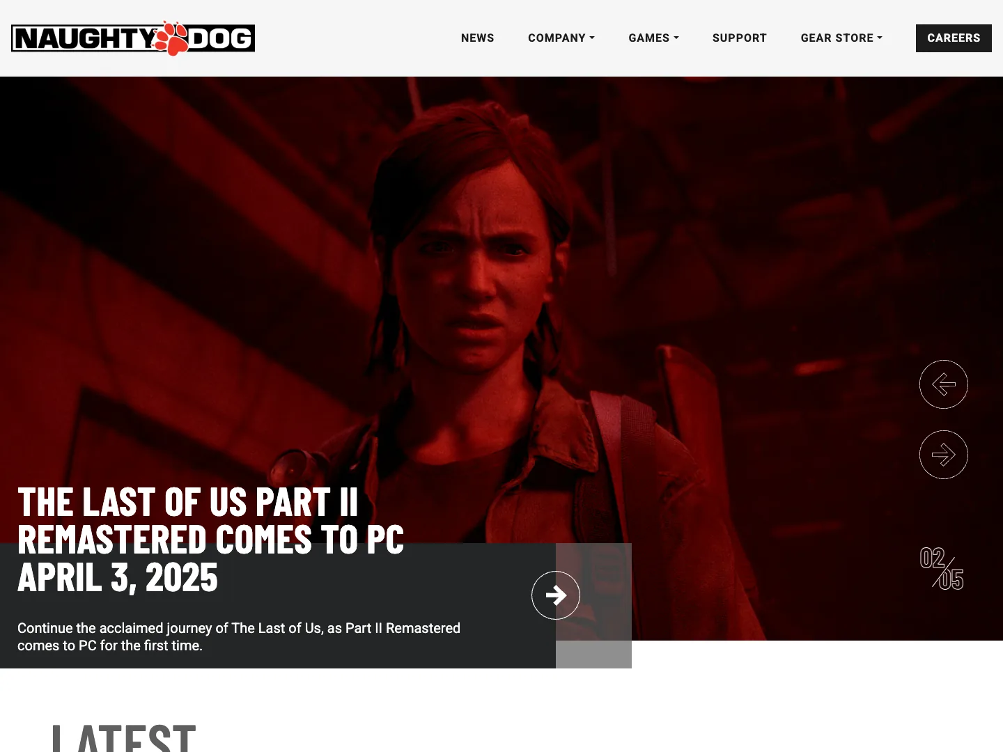 Naughtydog website