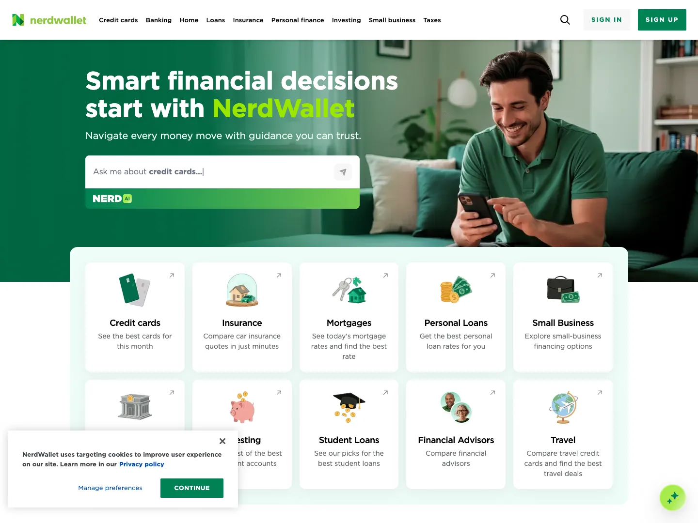Nerdwallet website