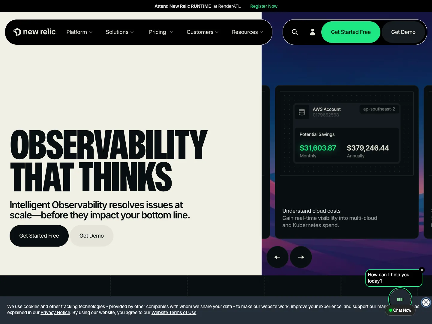 Newrelic website