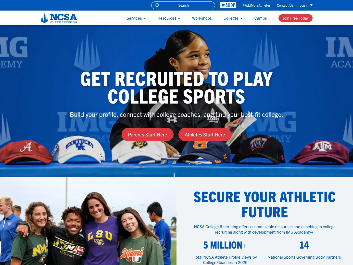 Next College Student Athlete (NCSA) website