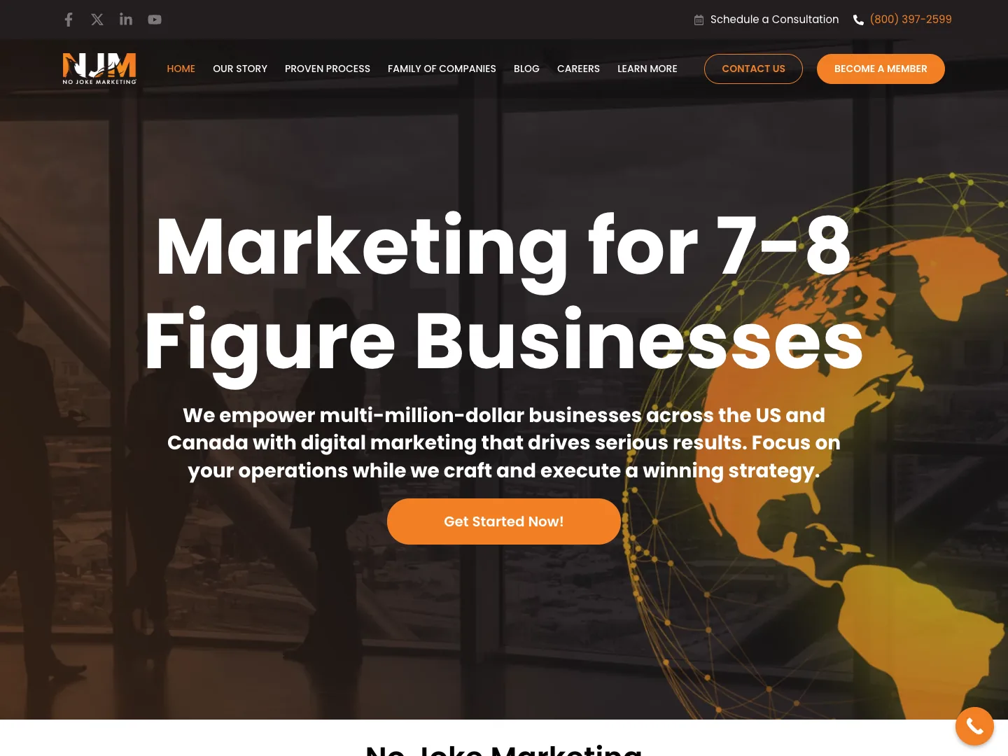 No Joke Marketing website