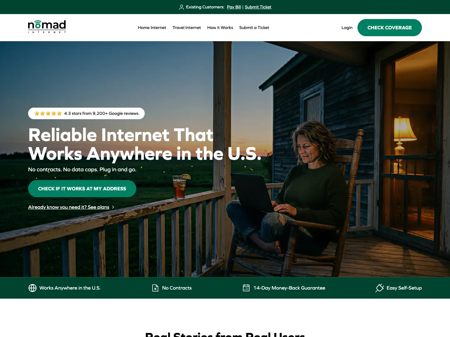 Nomad Internet website
