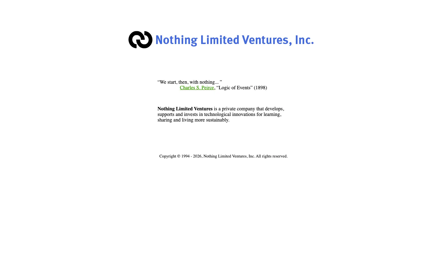 Nothing website