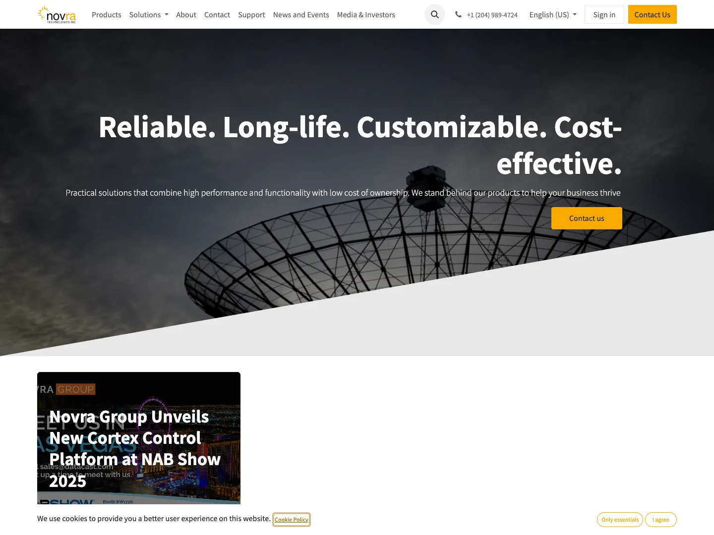 Novra website