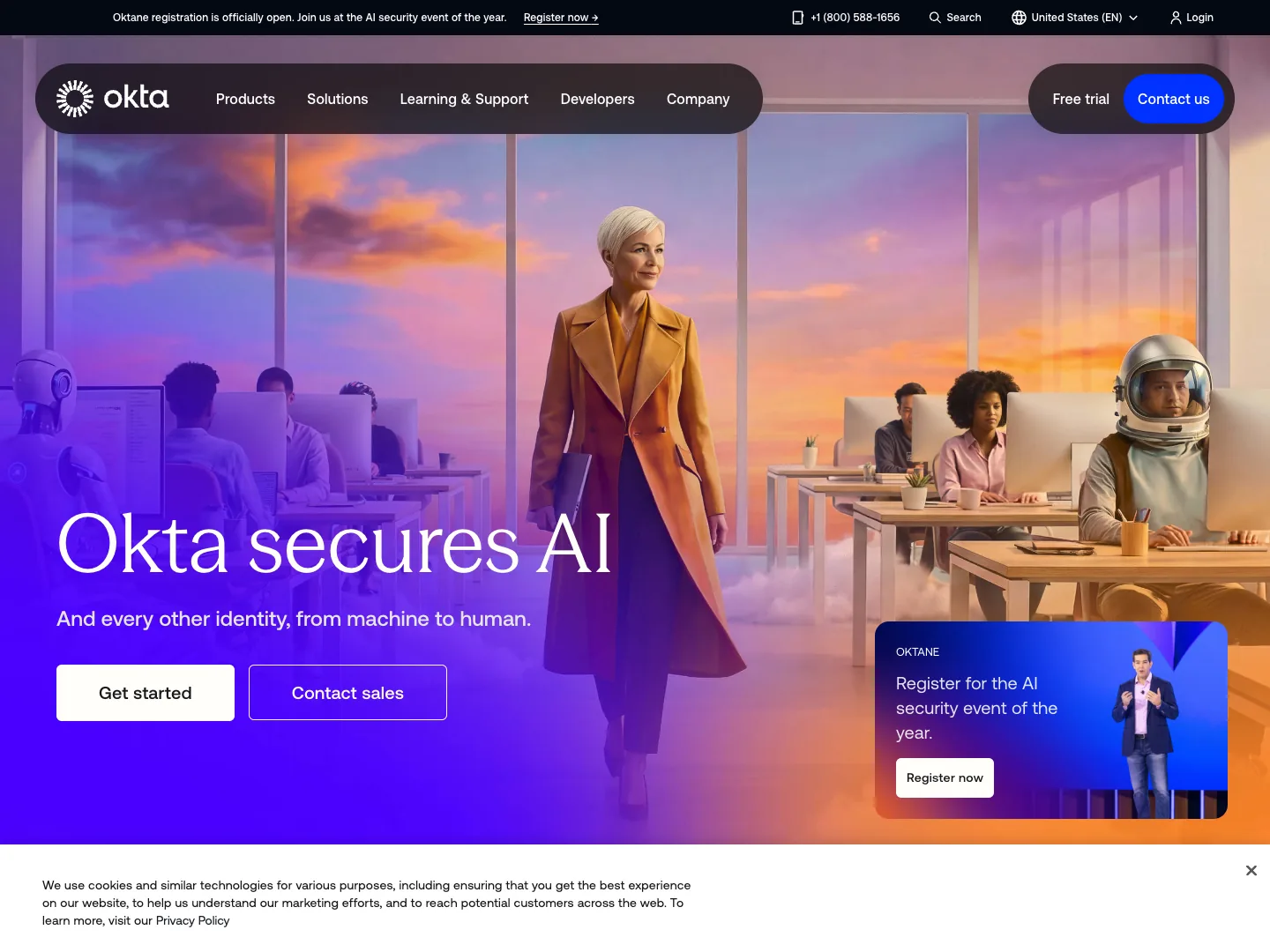 Okta website