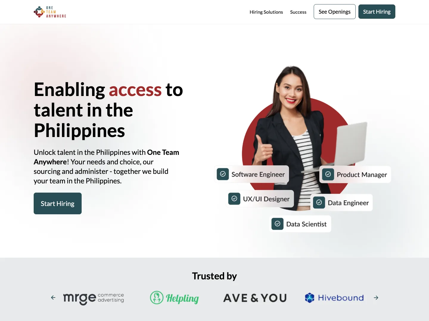 OneTeamAnywhere website