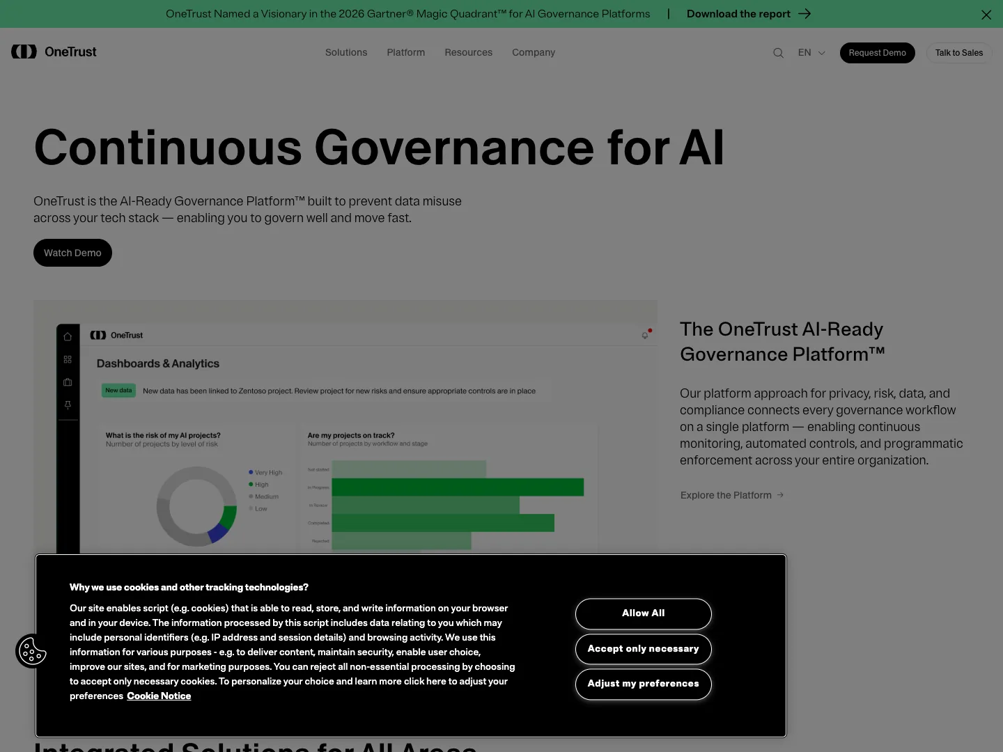 Onetrust website