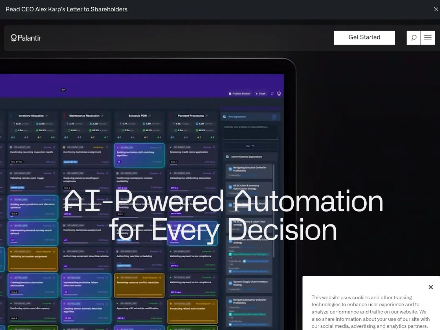 Palantir website
