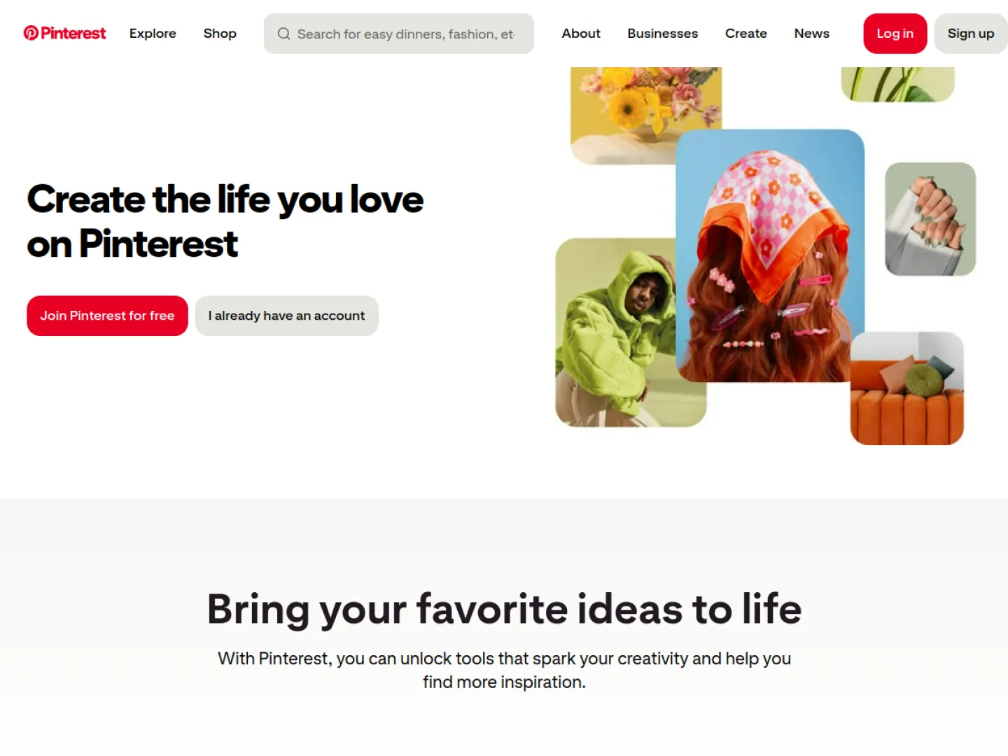 Pinterest website
