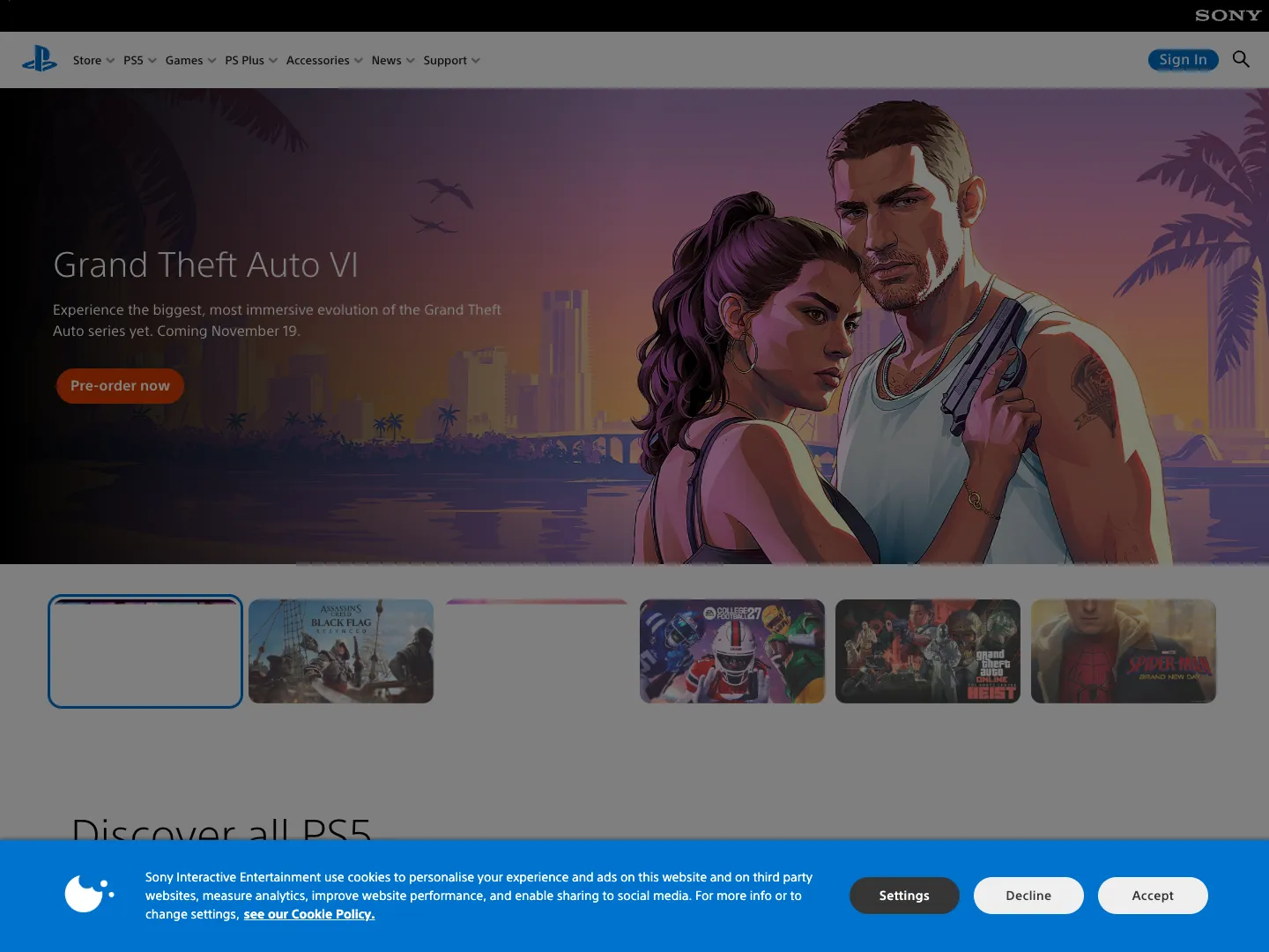 PlayStation Global website