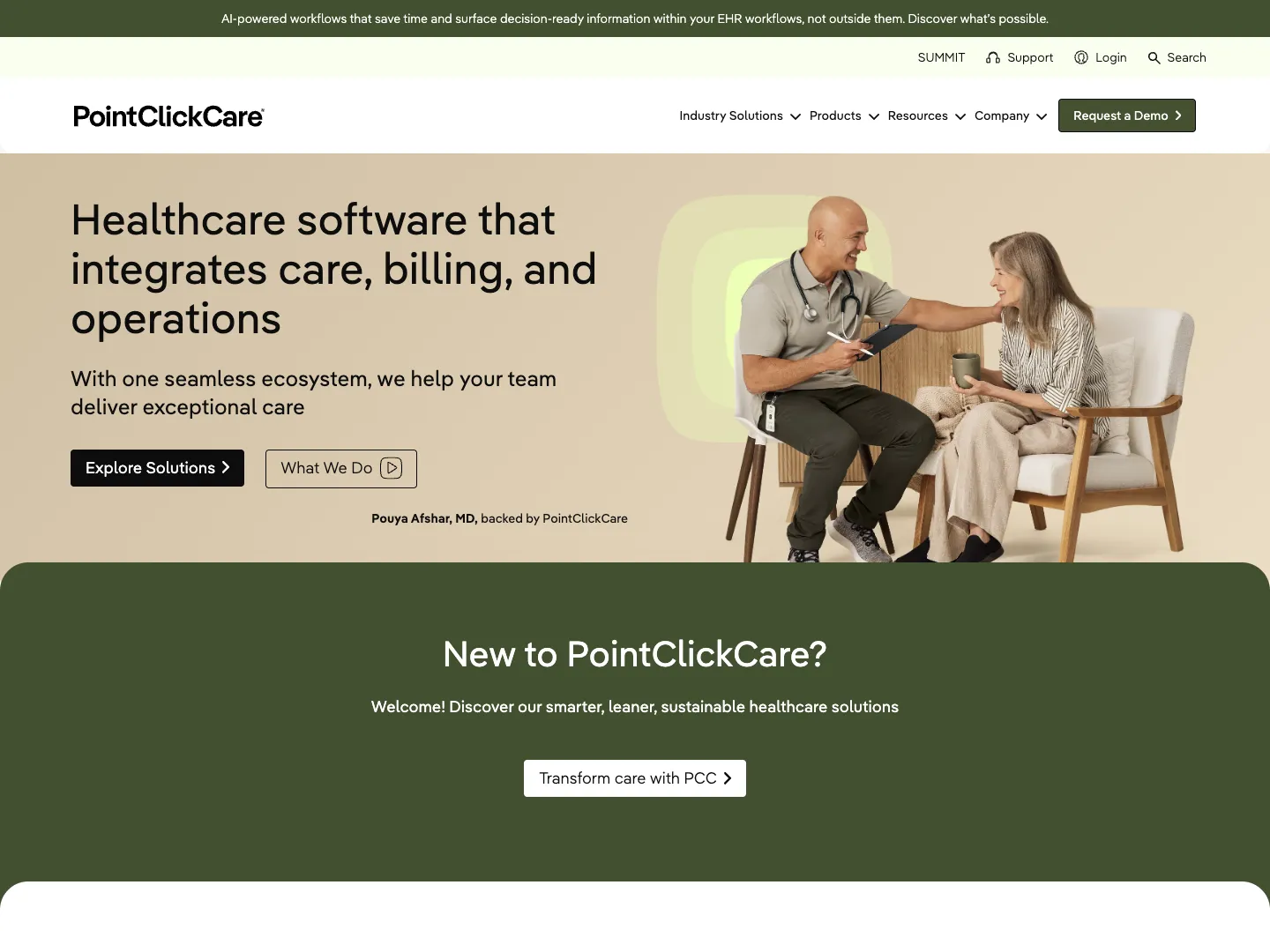 PointClickCare website