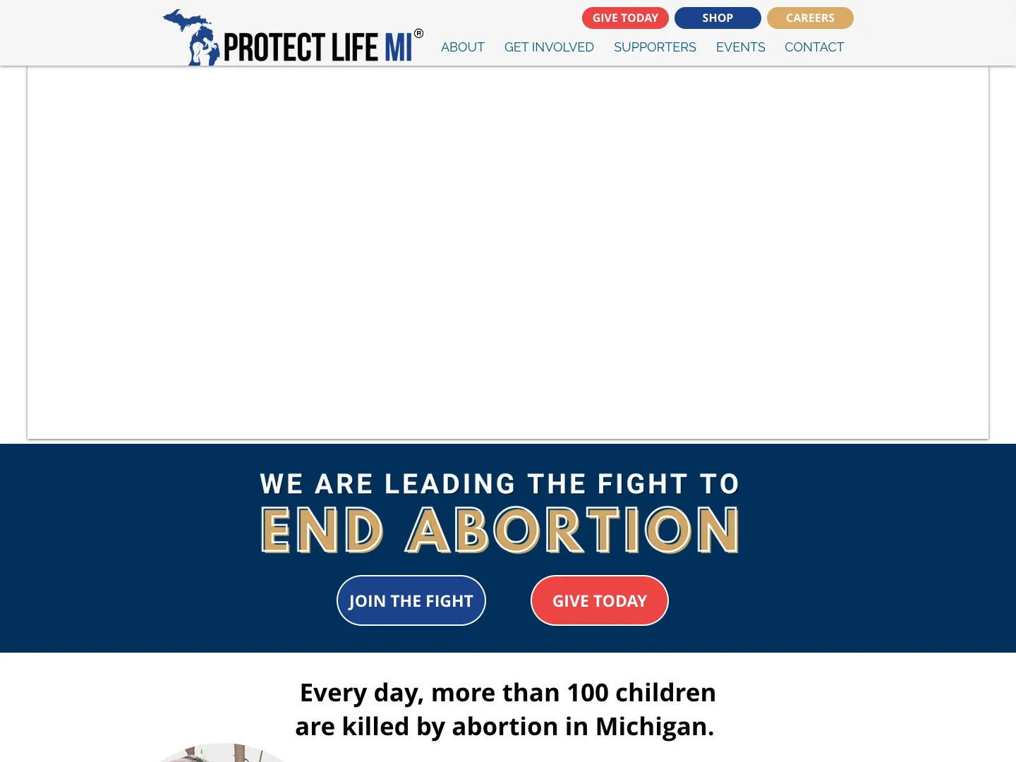 Protect Life Michigan website