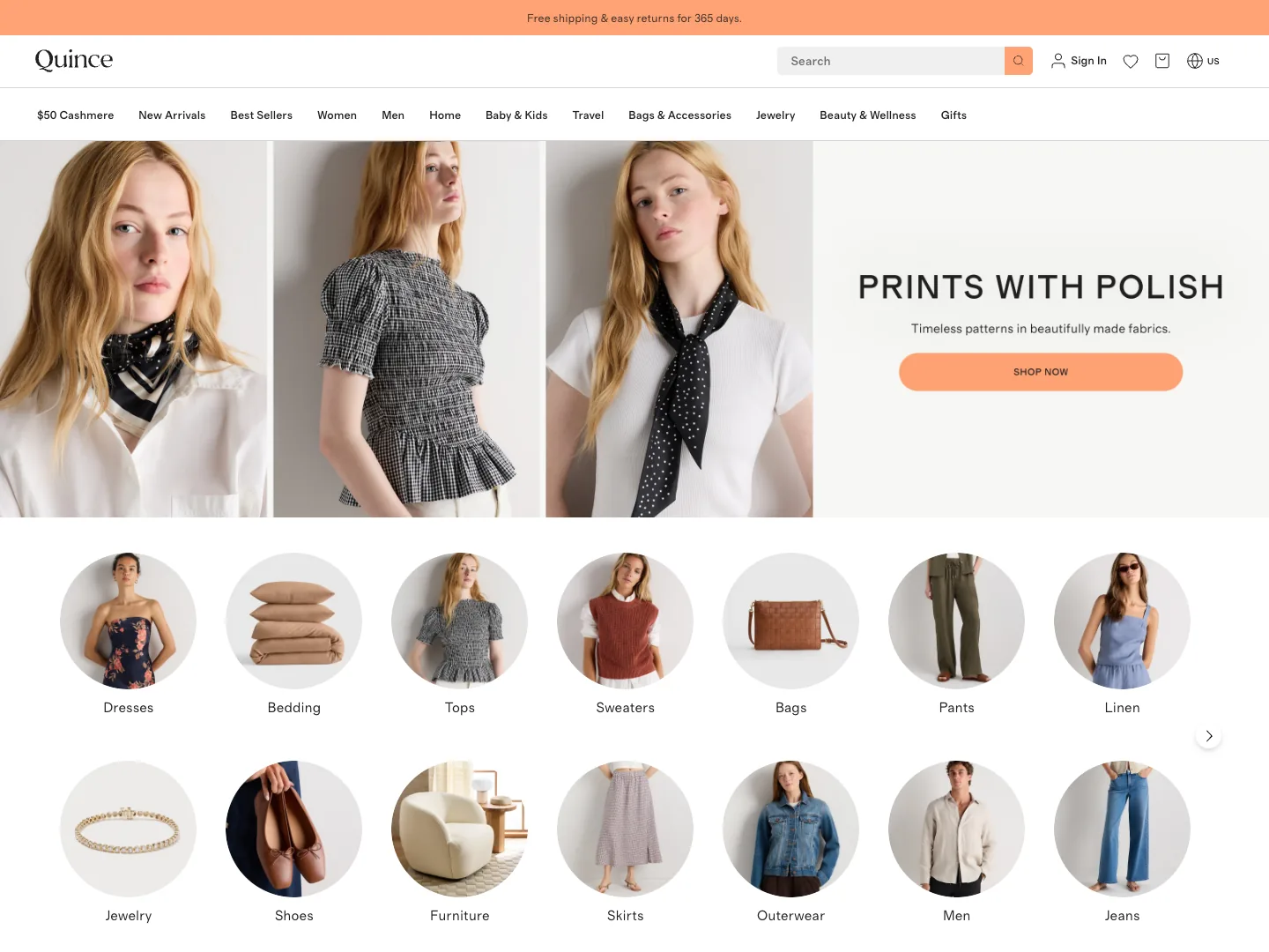 Quince website