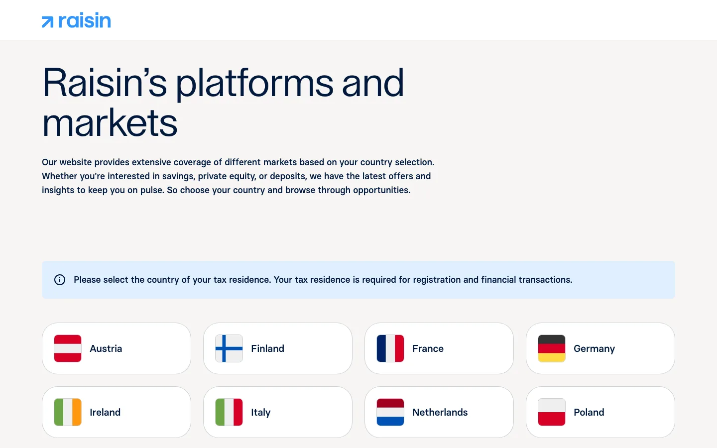 Raisin website