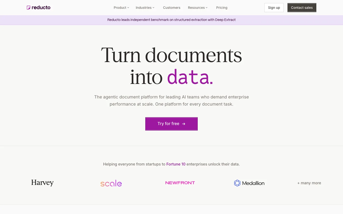Reducto website