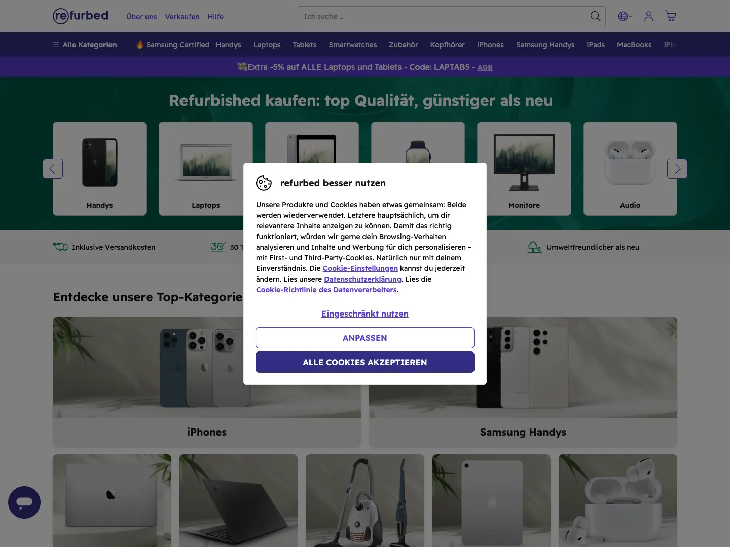 refurbed website