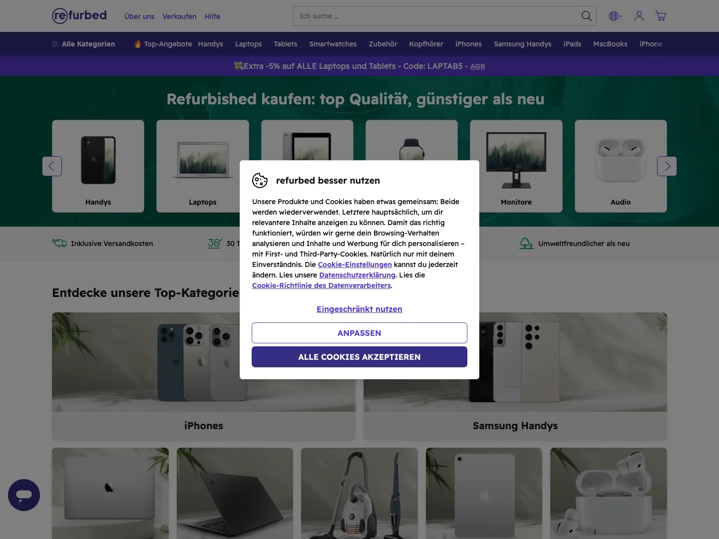 Refurbed website