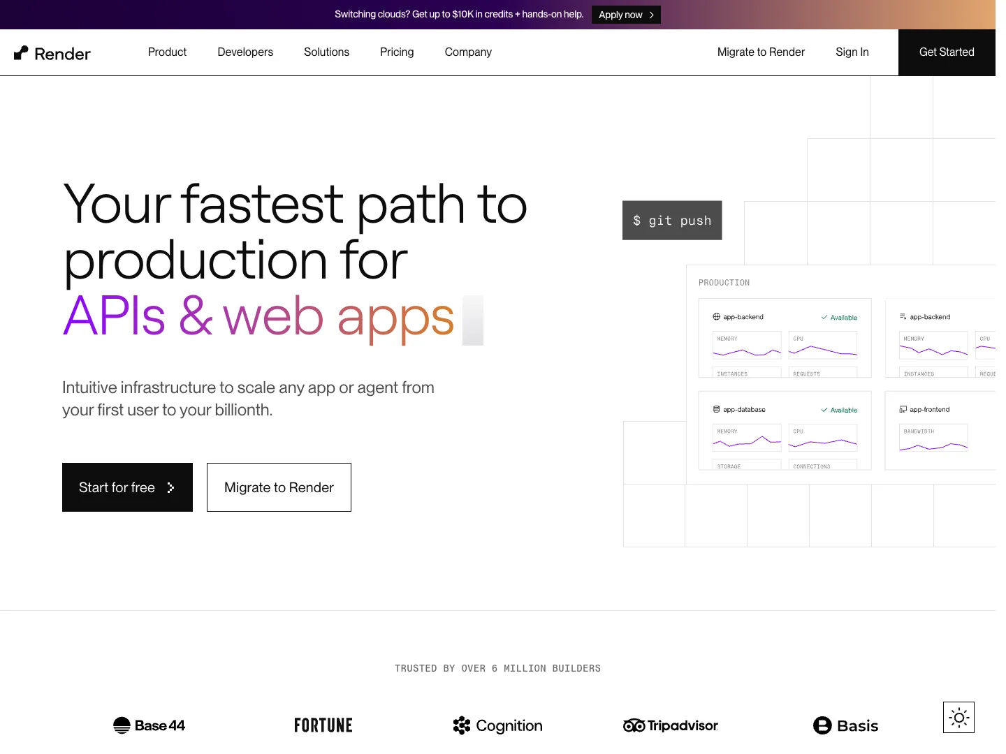 Render website