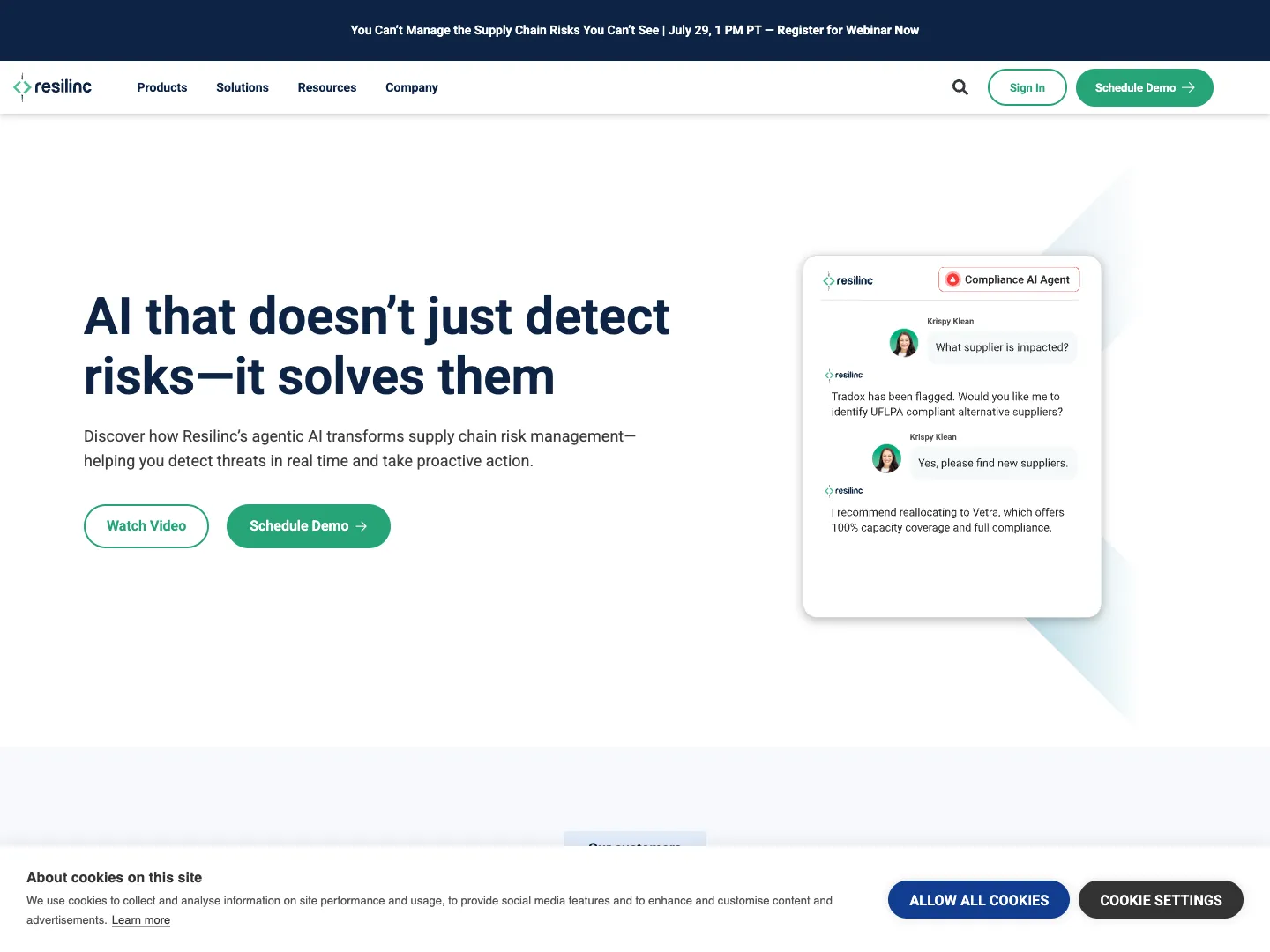 Resilinc website