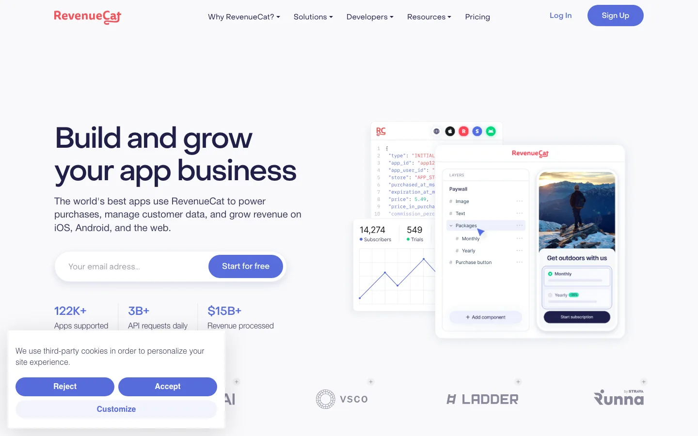 Revenuecat website