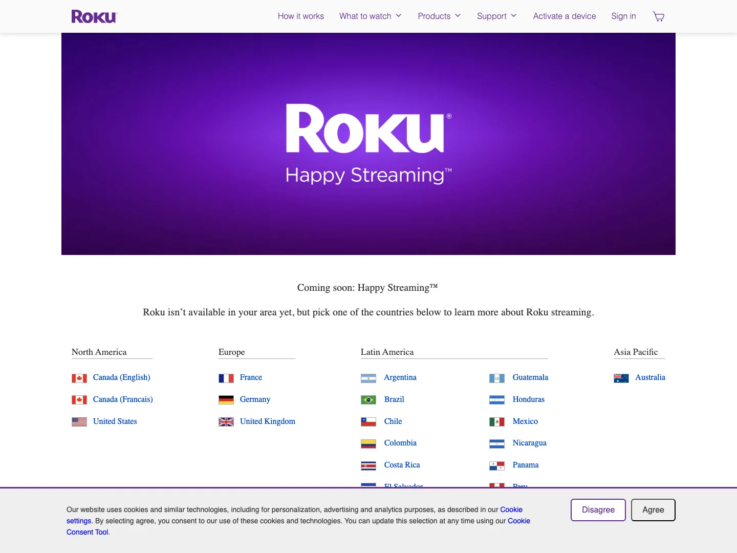 Roku website