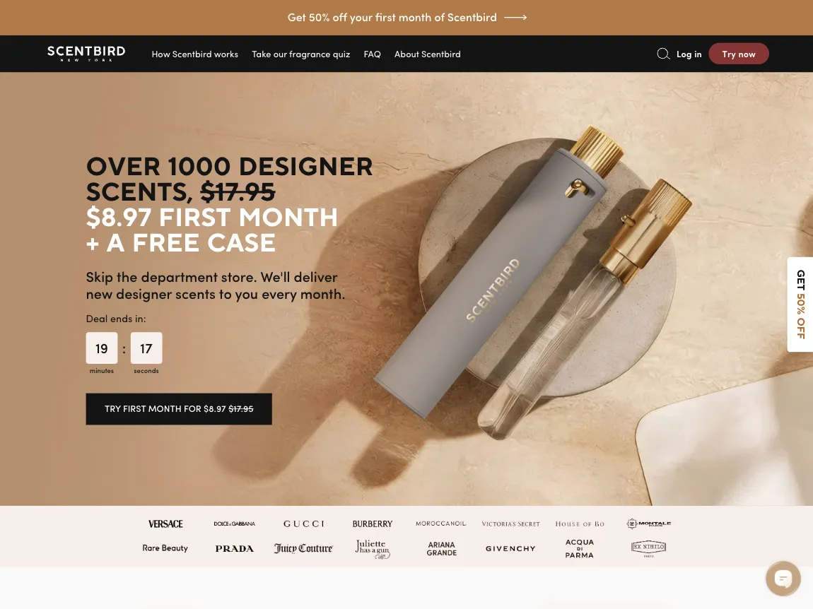 Scentbird website