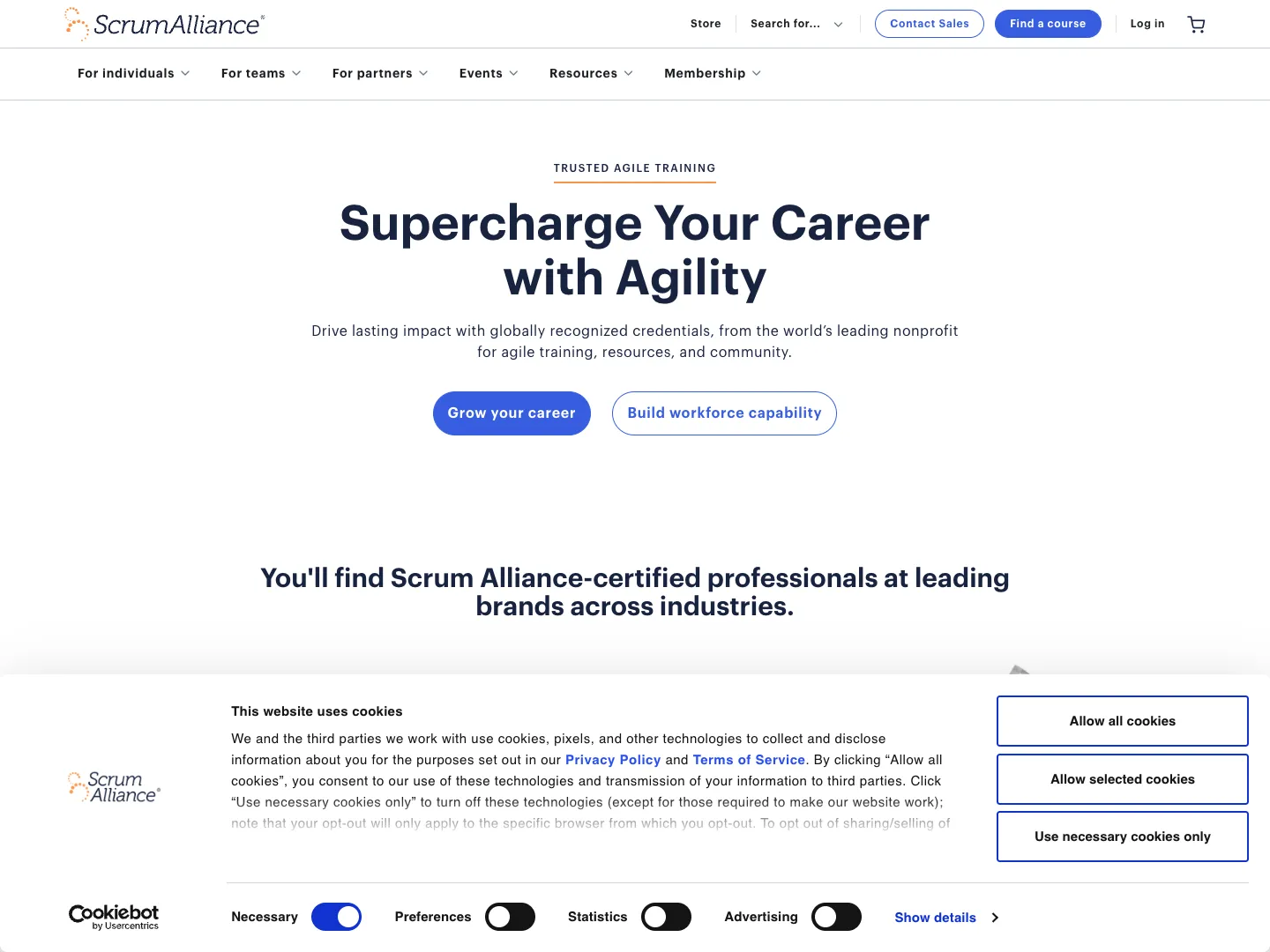 Scrum Alliance website