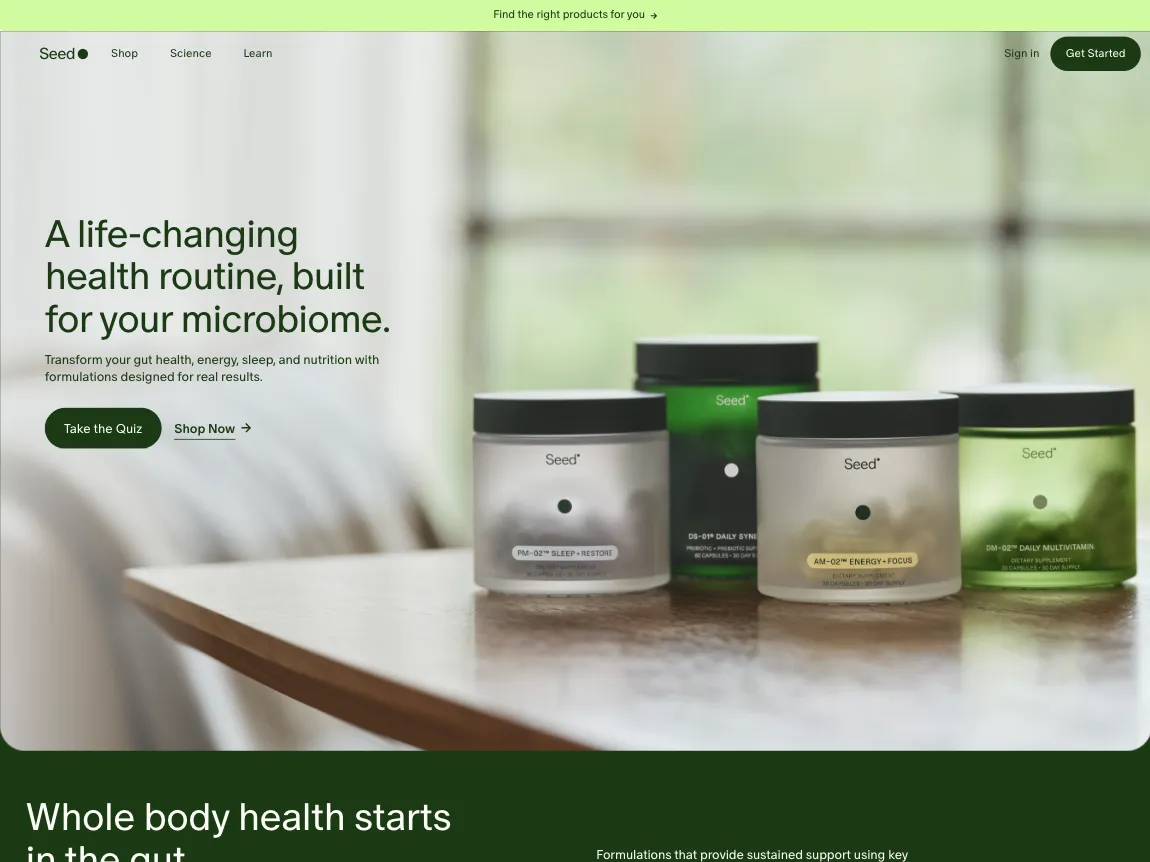 Seed Health website