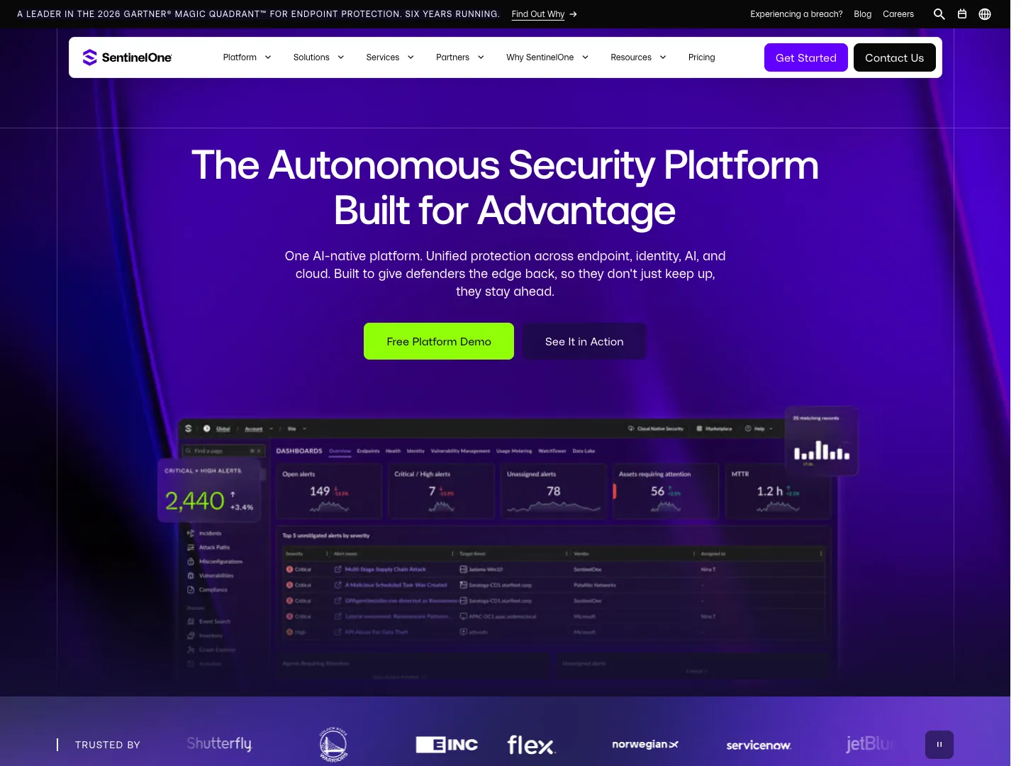 SentinelOne website