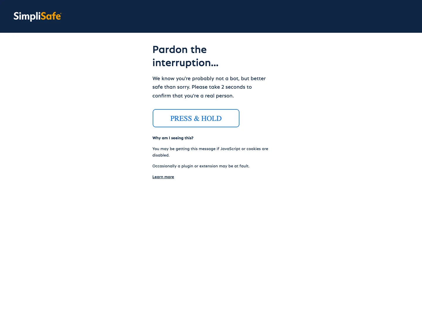 Simplisafe website