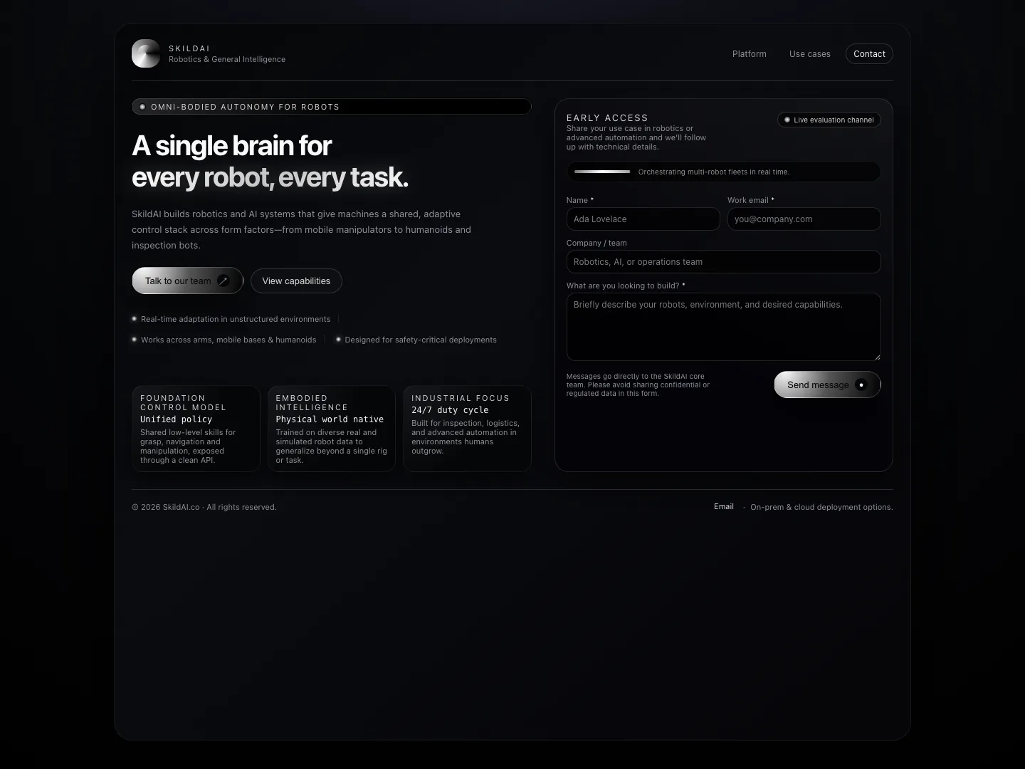 Skild AI website