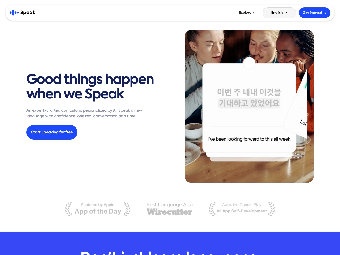 Speak website