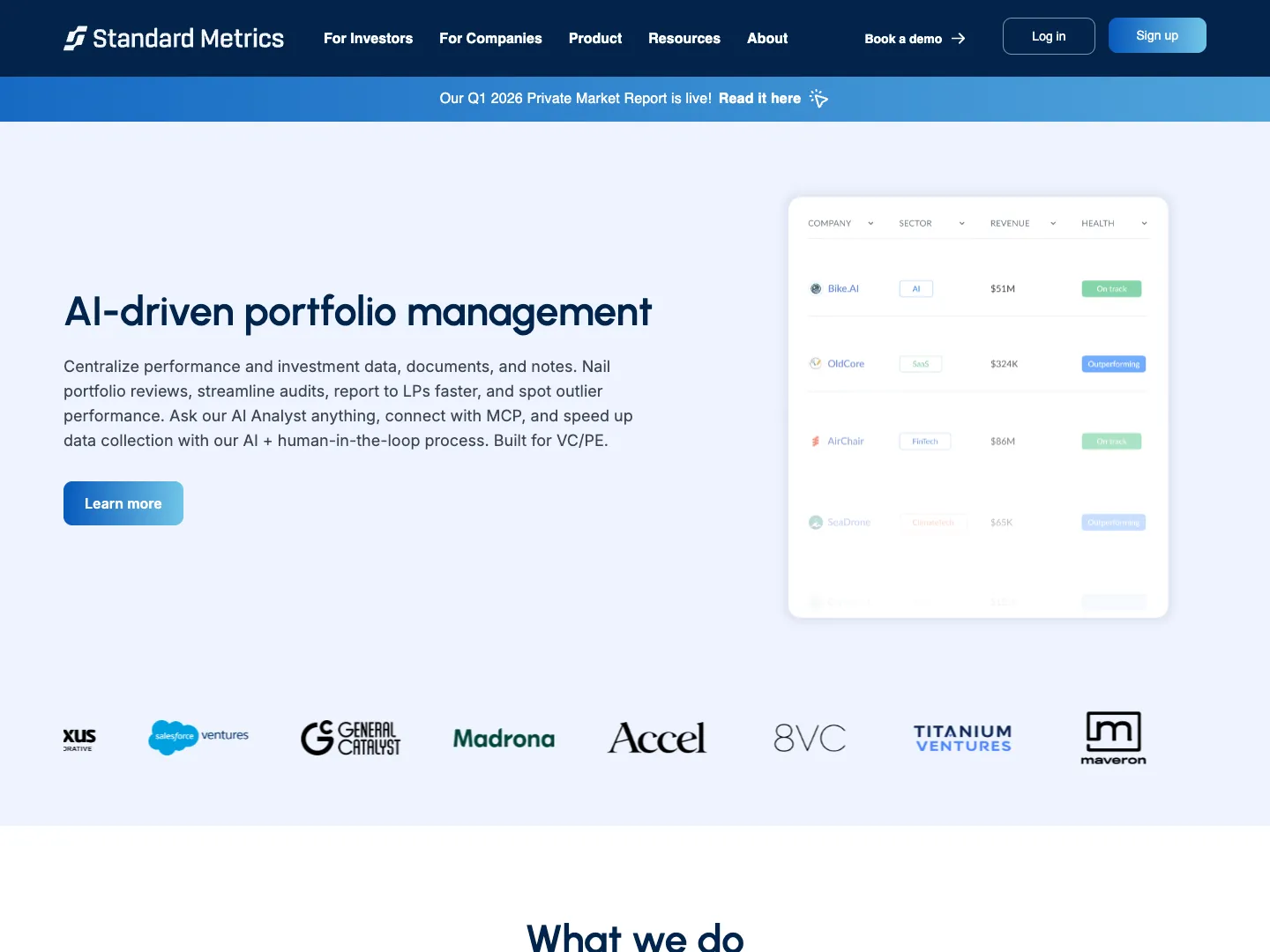Standard Metrics website