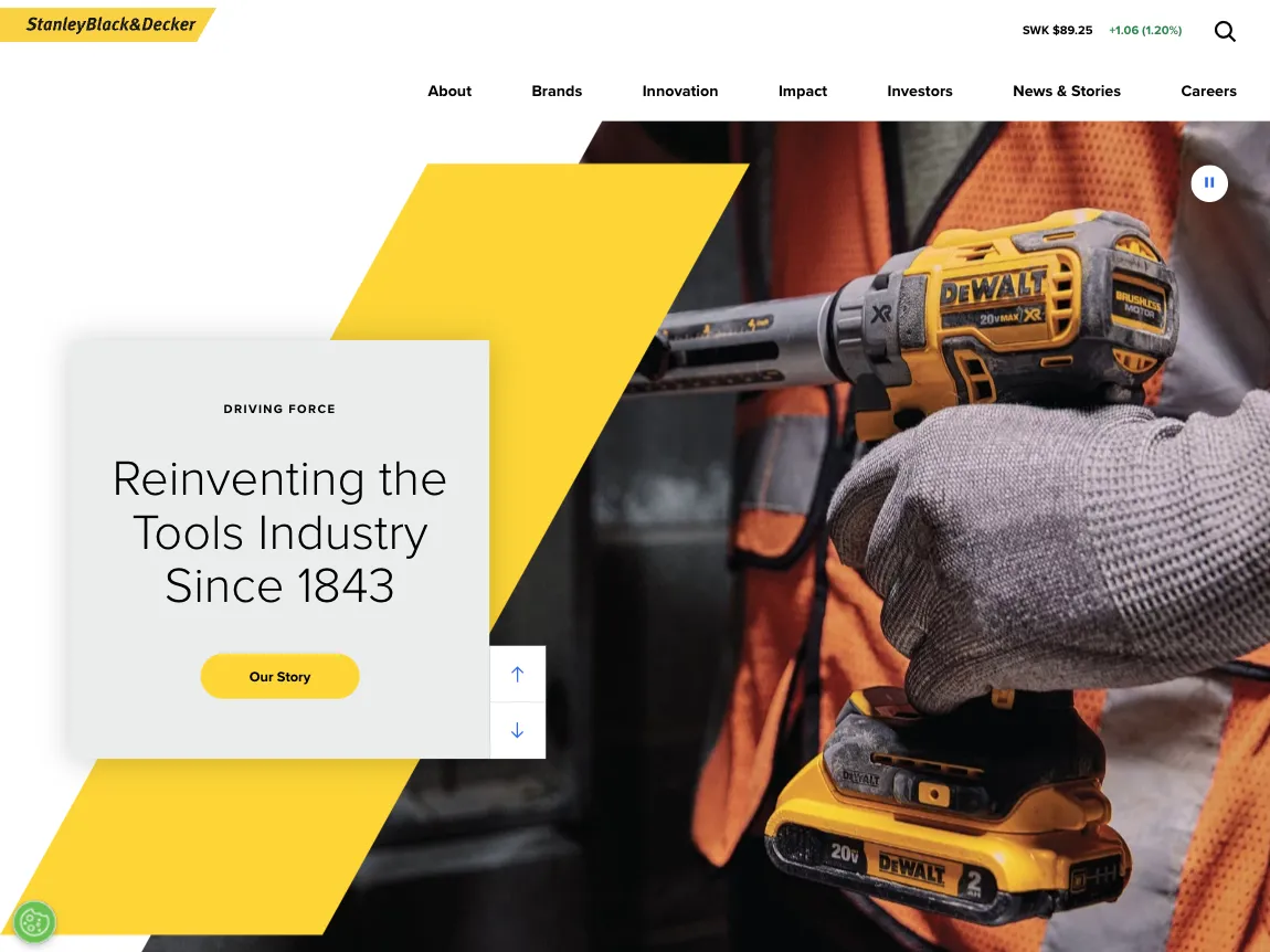 Stanley Black & Decker website
