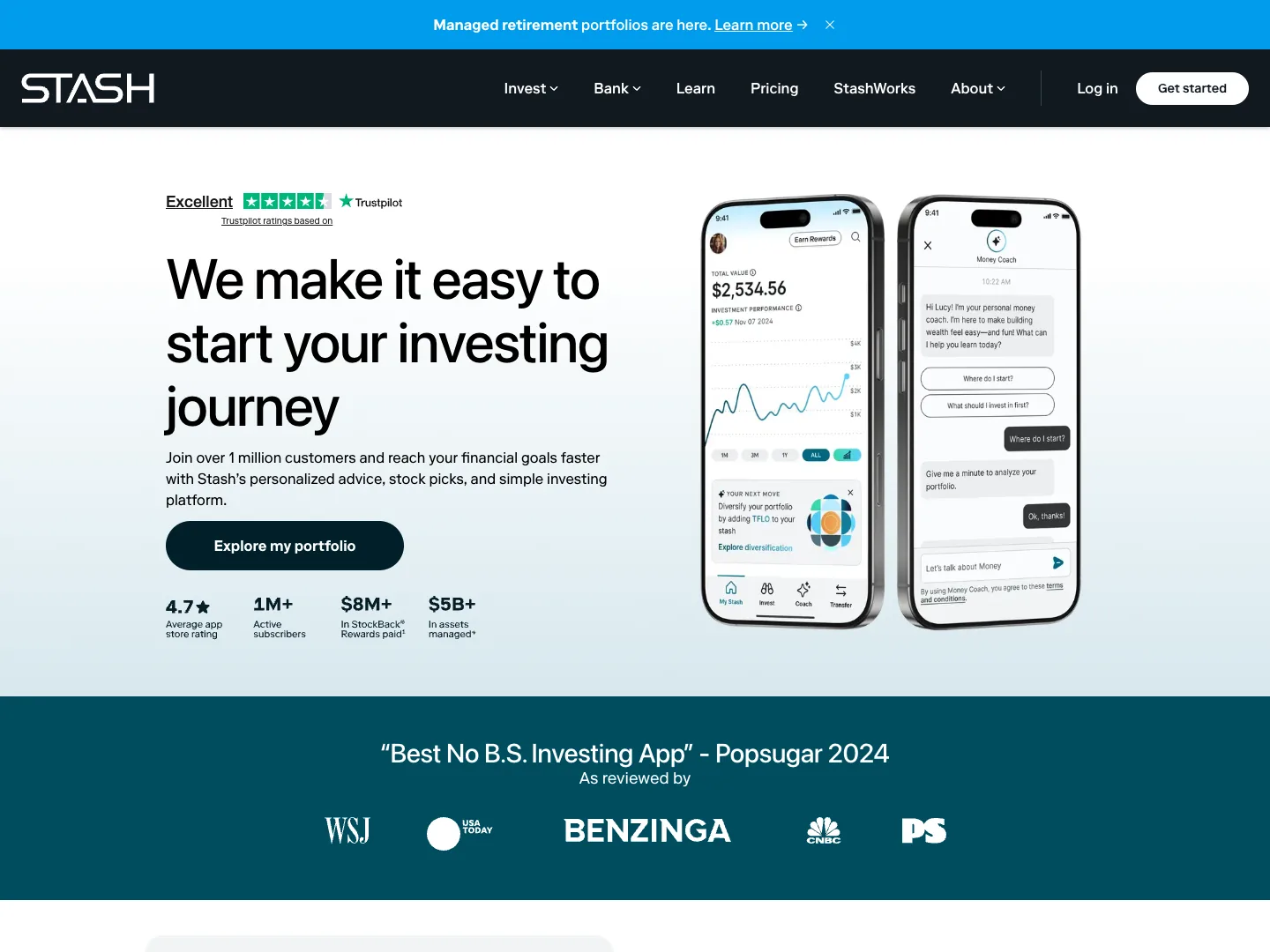 Stashinvest website
