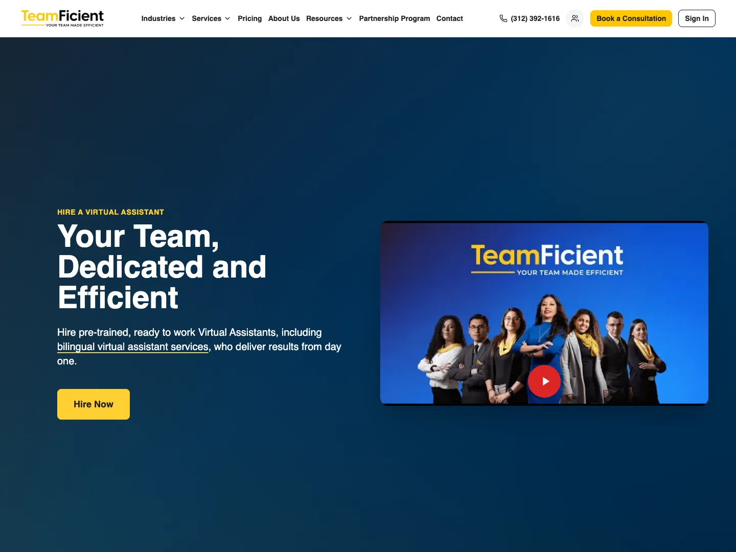 Teamficient website