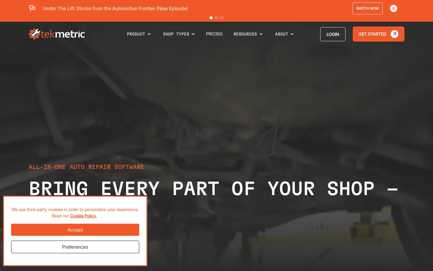 Tekmetric website